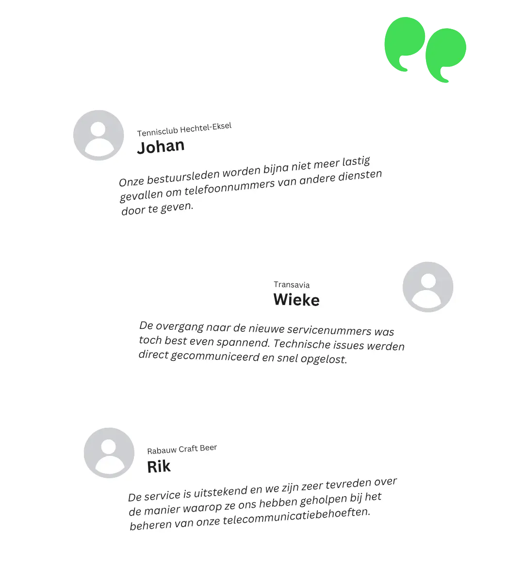 Afbeelding die klantverhalen visueel ondersteunt, bedoeld om vertrouwen en herkenning te wekken bij potentiële klanten.